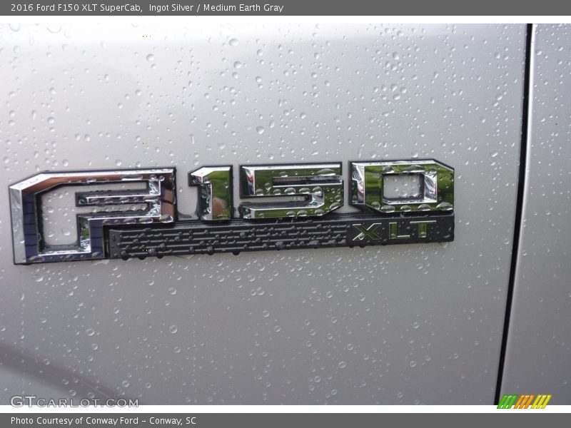 Ingot Silver / Medium Earth Gray 2016 Ford F150 XLT SuperCab