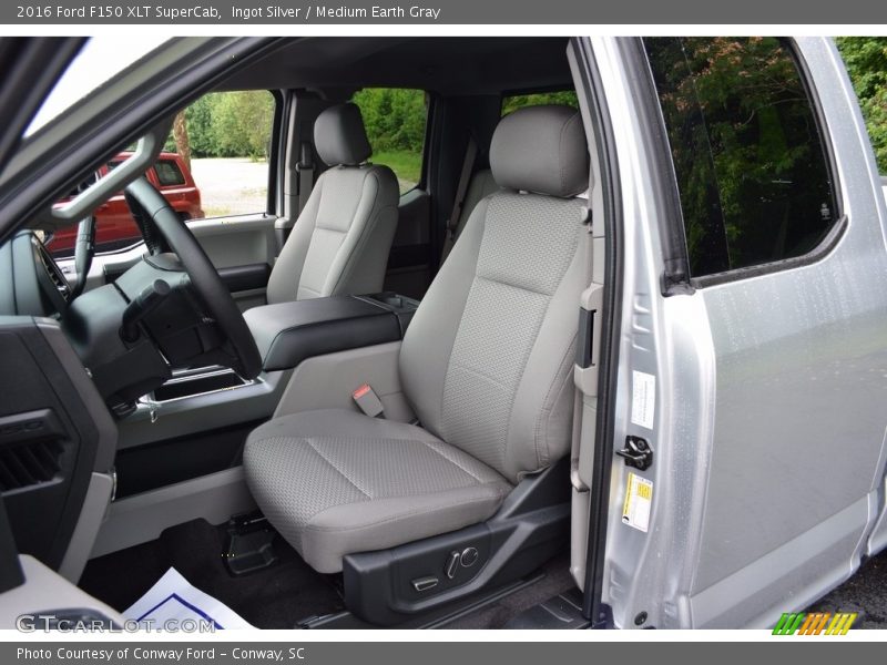 Ingot Silver / Medium Earth Gray 2016 Ford F150 XLT SuperCab