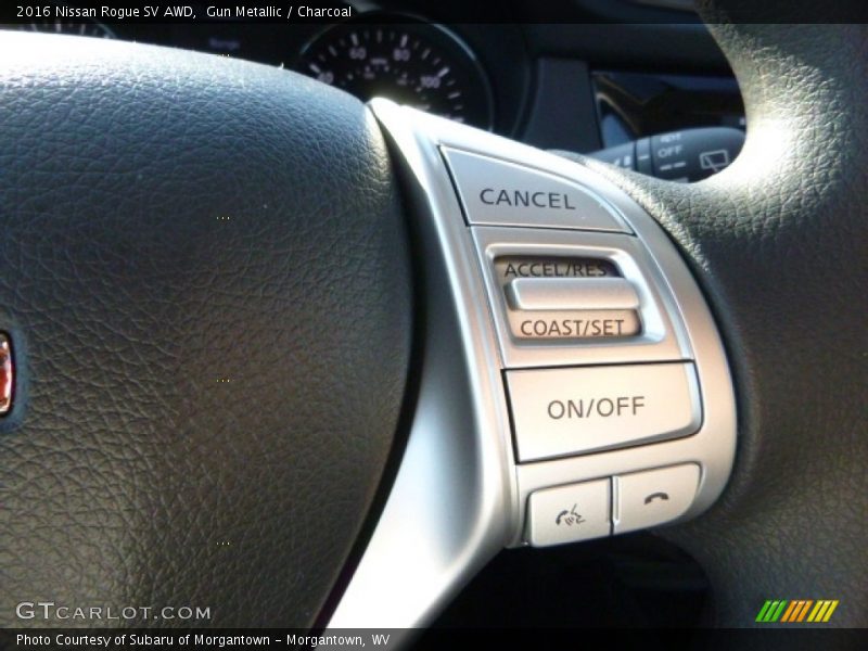 Gun Metallic / Charcoal 2016 Nissan Rogue SV AWD