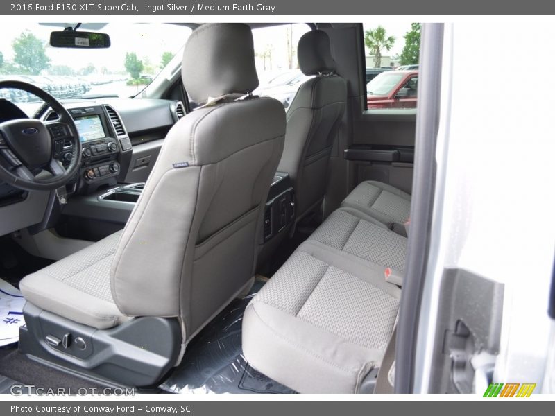 Ingot Silver / Medium Earth Gray 2016 Ford F150 XLT SuperCab