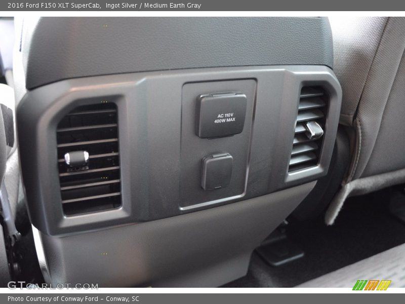 Ingot Silver / Medium Earth Gray 2016 Ford F150 XLT SuperCab