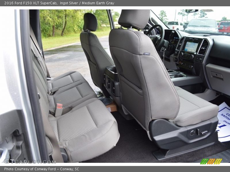 Ingot Silver / Medium Earth Gray 2016 Ford F150 XLT SuperCab