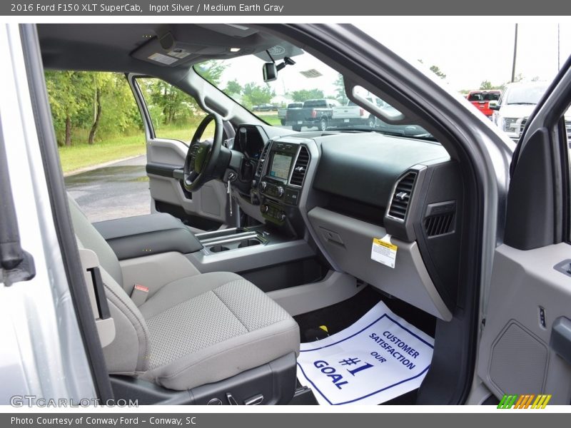 Ingot Silver / Medium Earth Gray 2016 Ford F150 XLT SuperCab