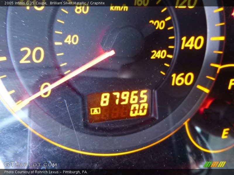 Brilliant Silver Metallic / Graphite 2005 Infiniti G 35 Coupe