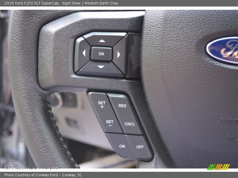 Ingot Silver / Medium Earth Gray 2016 Ford F150 XLT SuperCab
