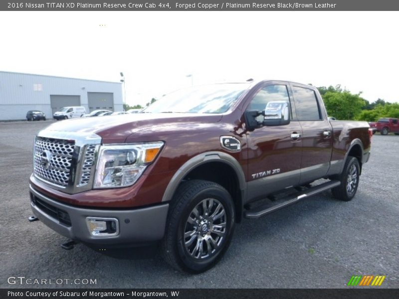 Forged Copper / Platinum Reserve Black/Brown Leather 2016 Nissan TITAN XD Platinum Reserve Crew Cab 4x4