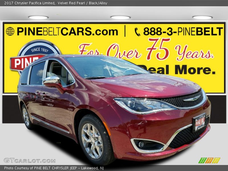 Velvet Red Pearl / Black/Alloy 2017 Chrysler Pacifica Limited