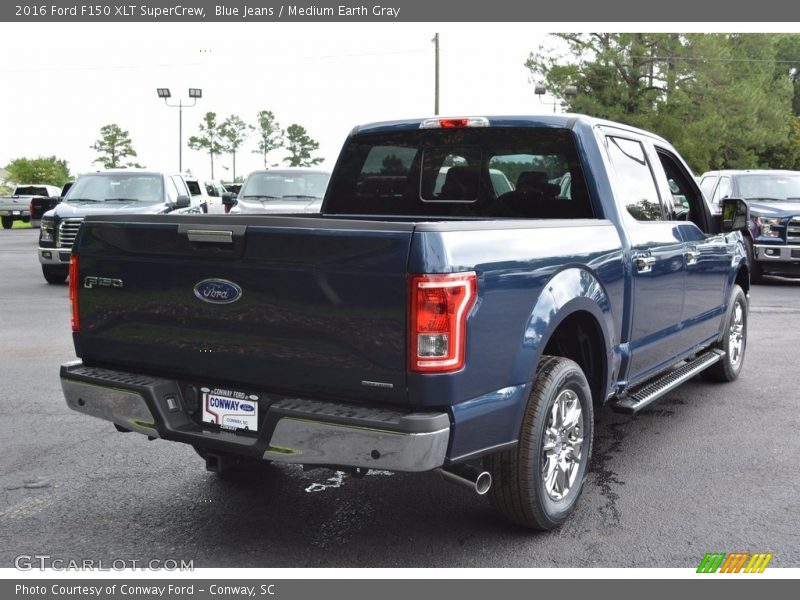 Blue Jeans / Medium Earth Gray 2016 Ford F150 XLT SuperCrew