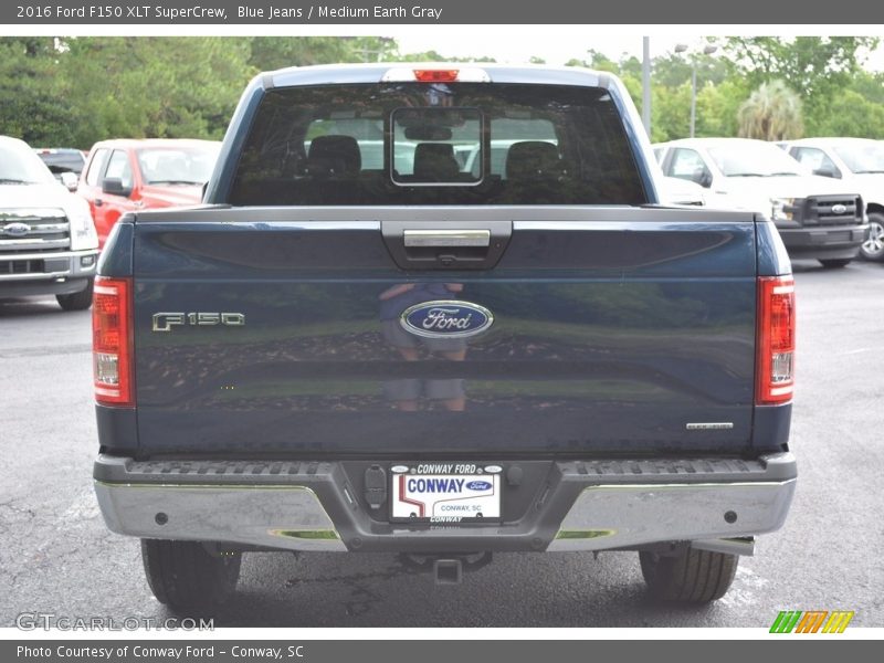 Blue Jeans / Medium Earth Gray 2016 Ford F150 XLT SuperCrew