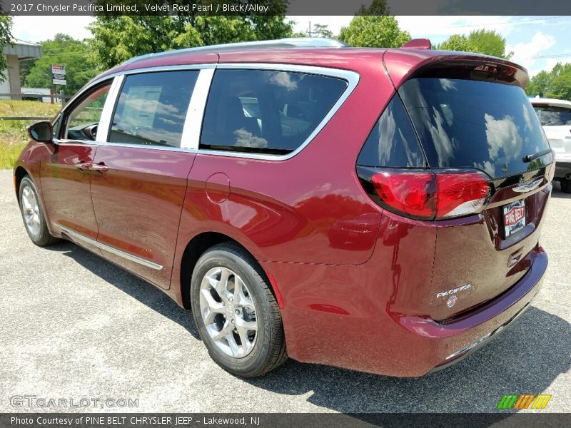 Velvet Red Pearl / Black/Alloy 2017 Chrysler Pacifica Limited