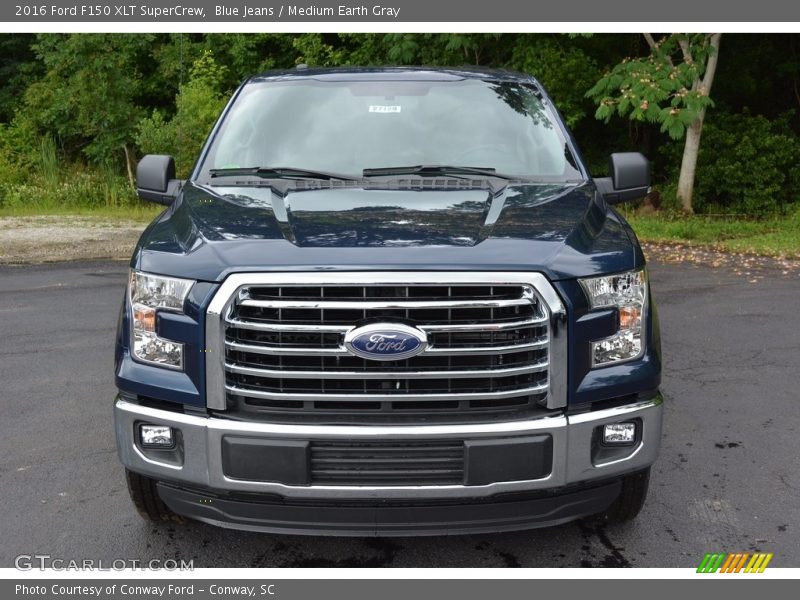 Blue Jeans / Medium Earth Gray 2016 Ford F150 XLT SuperCrew