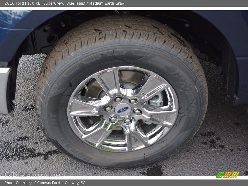 Blue Jeans / Medium Earth Gray 2016 Ford F150 XLT SuperCrew