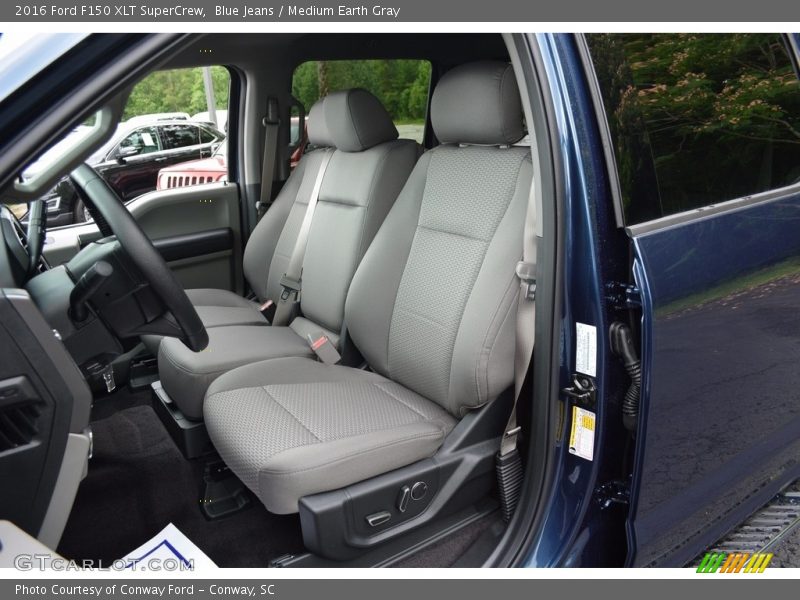 Blue Jeans / Medium Earth Gray 2016 Ford F150 XLT SuperCrew