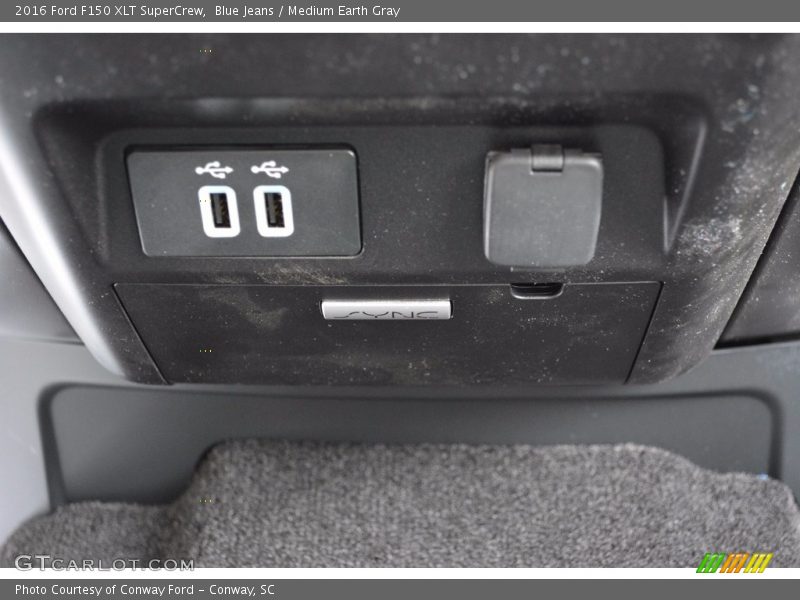Blue Jeans / Medium Earth Gray 2016 Ford F150 XLT SuperCrew