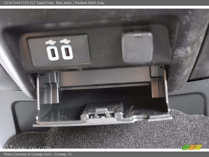 Blue Jeans / Medium Earth Gray 2016 Ford F150 XLT SuperCrew