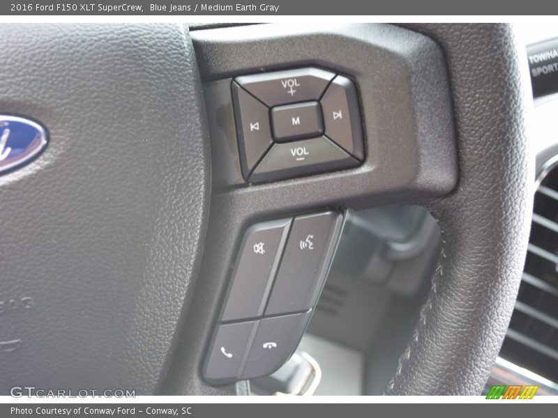 Blue Jeans / Medium Earth Gray 2016 Ford F150 XLT SuperCrew
