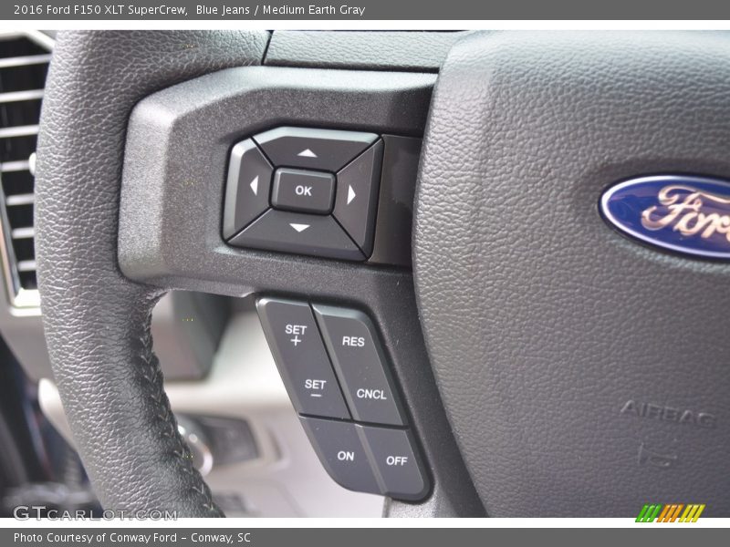 Blue Jeans / Medium Earth Gray 2016 Ford F150 XLT SuperCrew