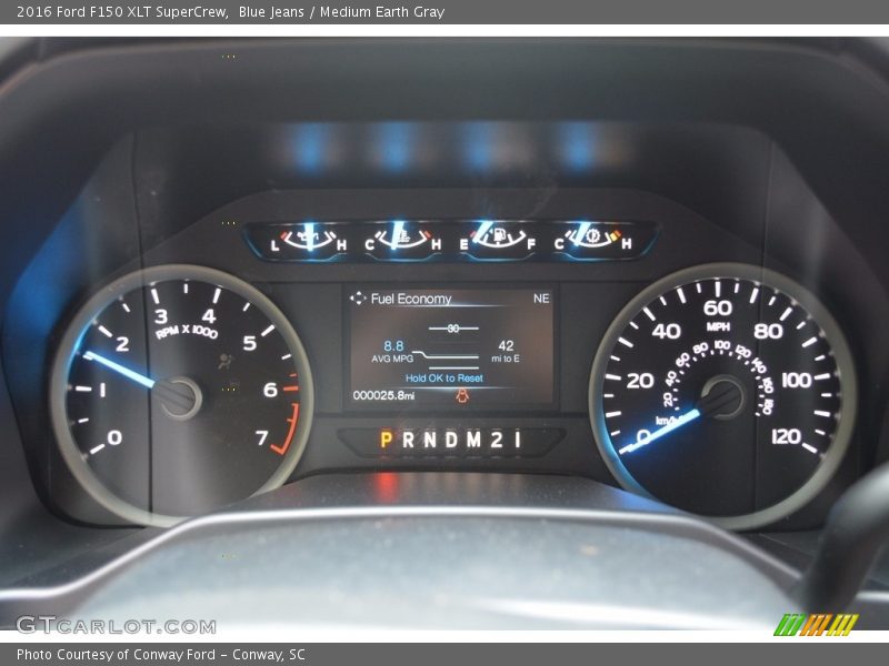 Blue Jeans / Medium Earth Gray 2016 Ford F150 XLT SuperCrew
