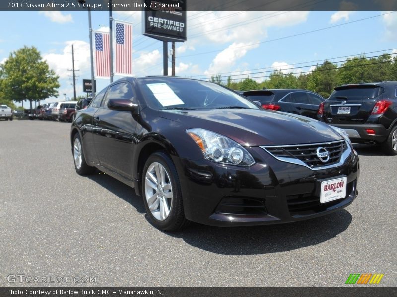 Crimson Black / Charcoal 2013 Nissan Altima 2.5 S Coupe