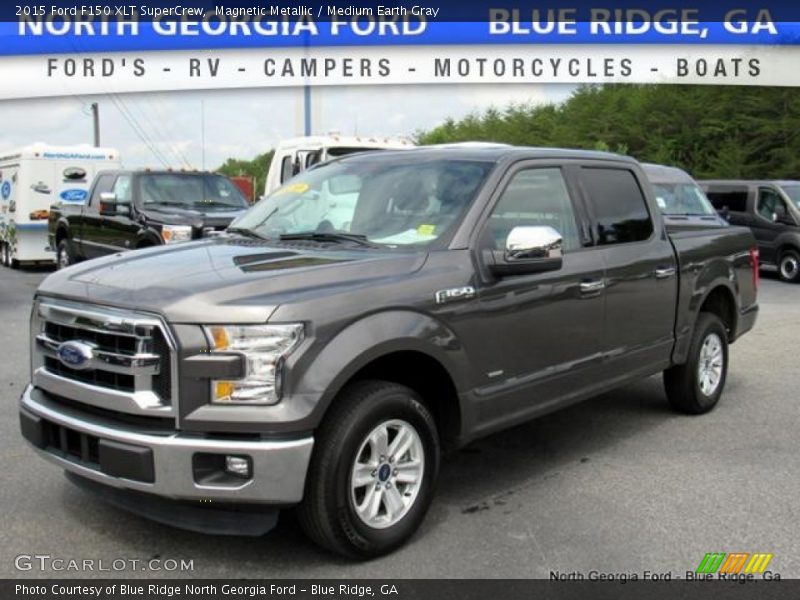 Magnetic Metallic / Medium Earth Gray 2015 Ford F150 XLT SuperCrew