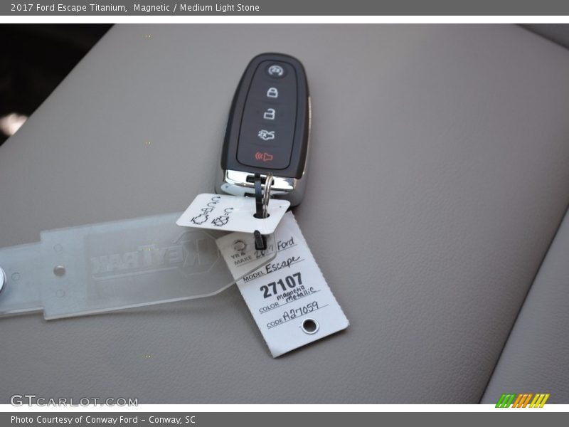 Magnetic / Medium Light Stone 2017 Ford Escape Titanium