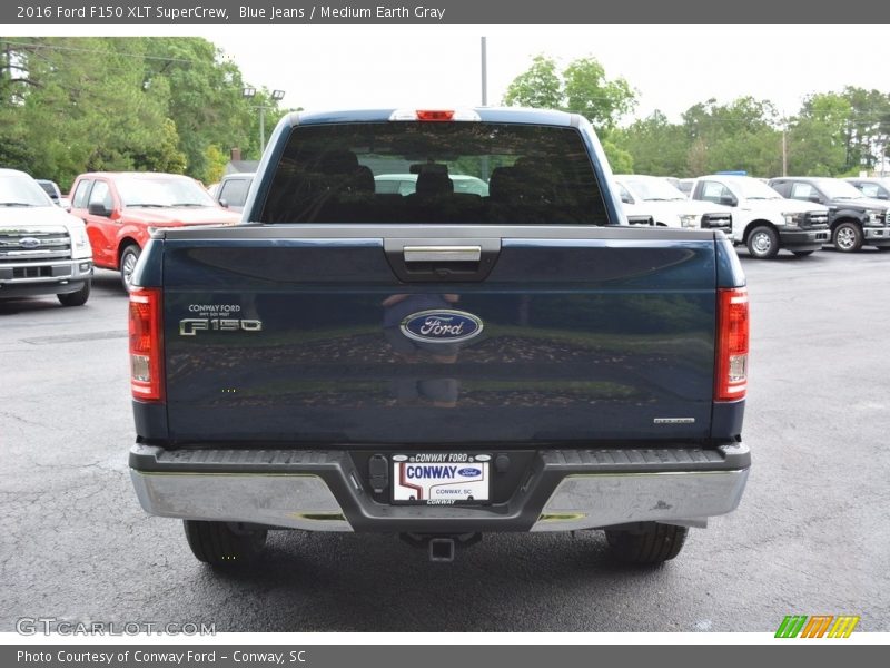 Blue Jeans / Medium Earth Gray 2016 Ford F150 XLT SuperCrew