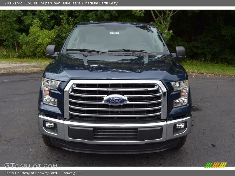 Blue Jeans / Medium Earth Gray 2016 Ford F150 XLT SuperCrew
