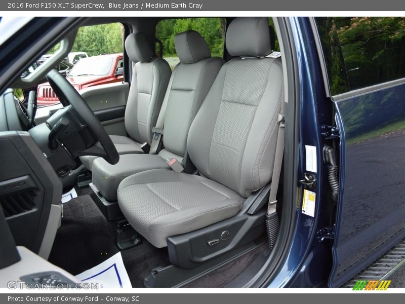 Blue Jeans / Medium Earth Gray 2016 Ford F150 XLT SuperCrew