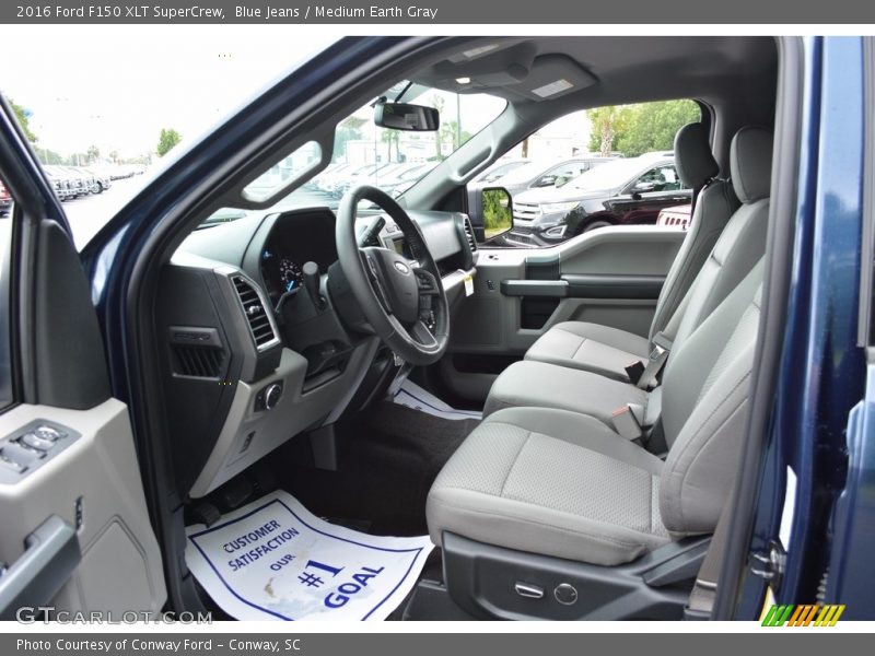 Blue Jeans / Medium Earth Gray 2016 Ford F150 XLT SuperCrew