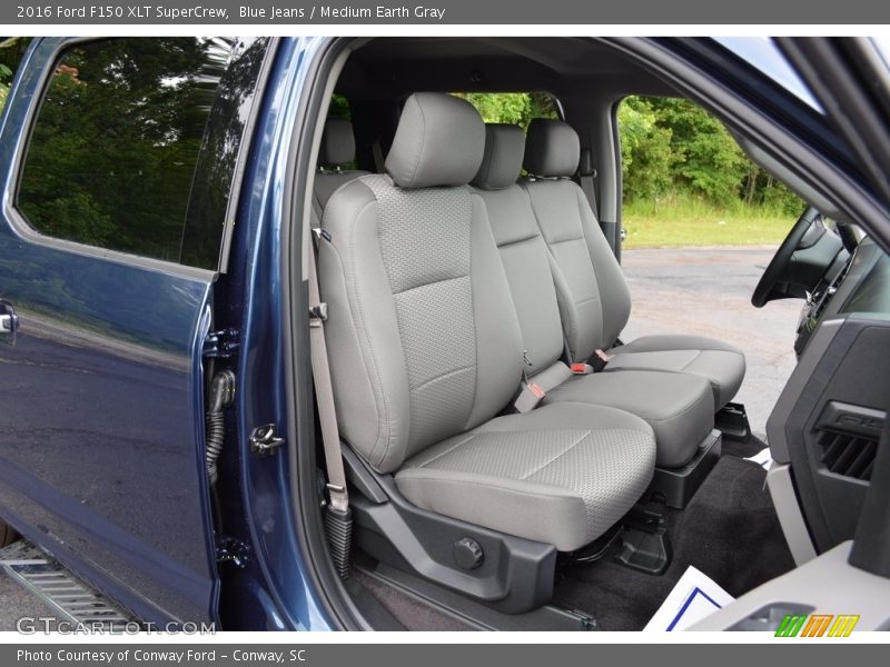 Blue Jeans / Medium Earth Gray 2016 Ford F150 XLT SuperCrew
