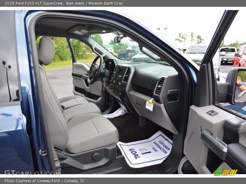 Blue Jeans / Medium Earth Gray 2016 Ford F150 XLT SuperCrew