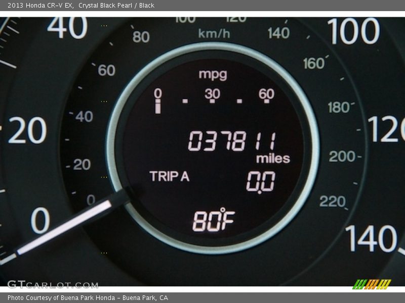 Crystal Black Pearl / Black 2013 Honda CR-V EX