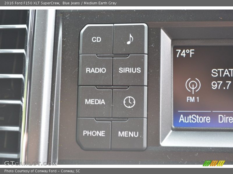 Blue Jeans / Medium Earth Gray 2016 Ford F150 XLT SuperCrew