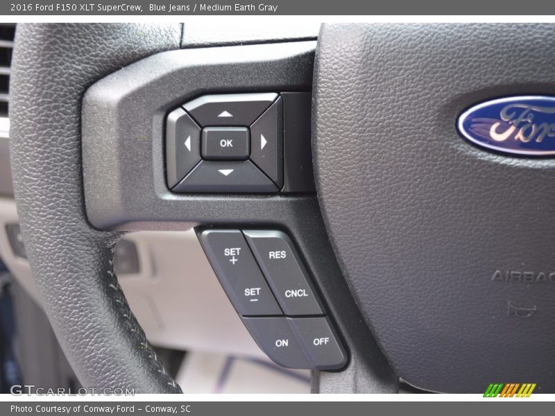 Blue Jeans / Medium Earth Gray 2016 Ford F150 XLT SuperCrew