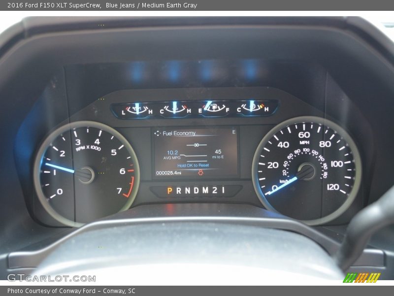 Blue Jeans / Medium Earth Gray 2016 Ford F150 XLT SuperCrew