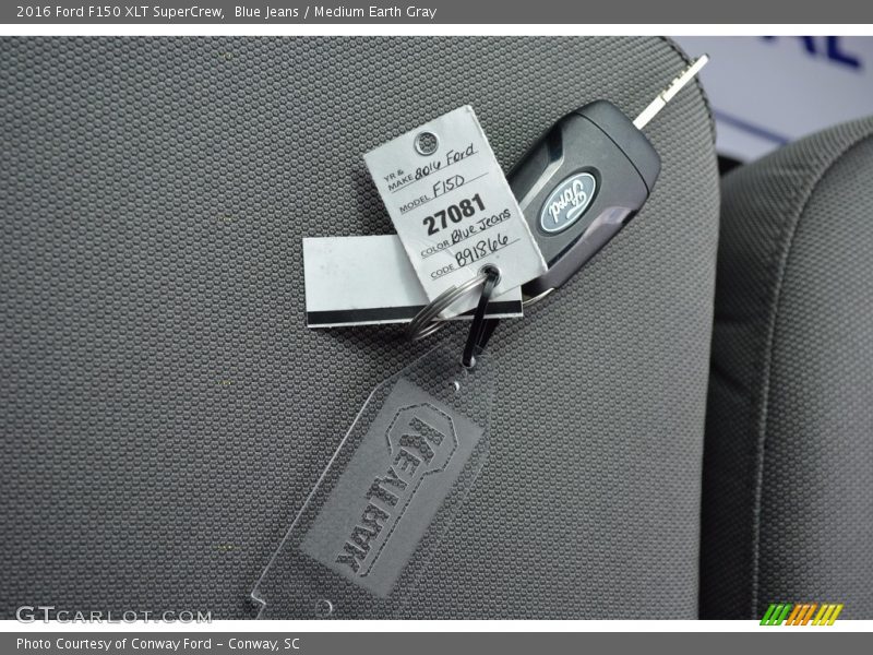 Blue Jeans / Medium Earth Gray 2016 Ford F150 XLT SuperCrew