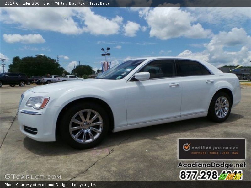 Bright White / Black/Light Frost Beige 2014 Chrysler 300