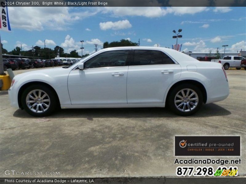 Bright White / Black/Light Frost Beige 2014 Chrysler 300