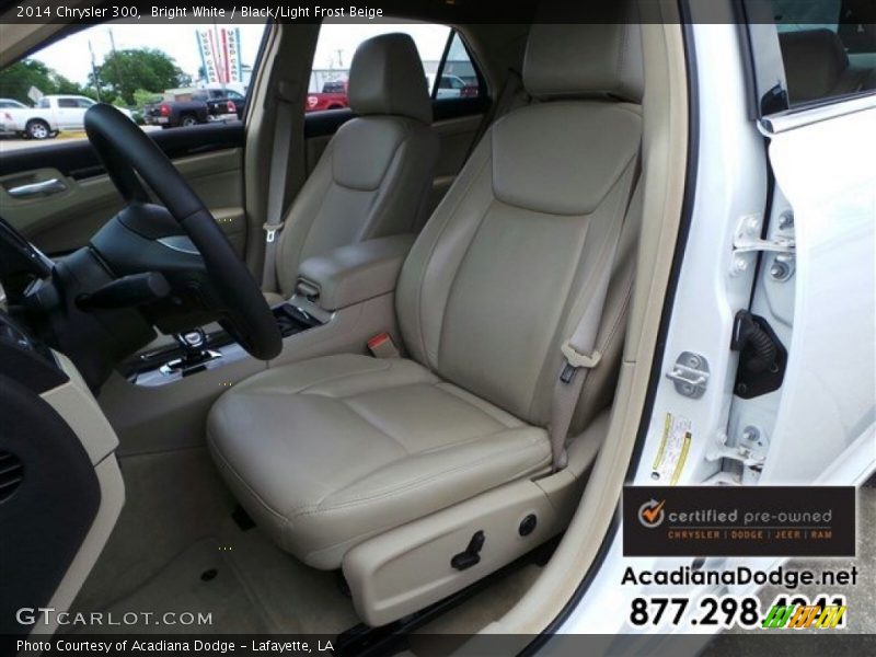 Bright White / Black/Light Frost Beige 2014 Chrysler 300