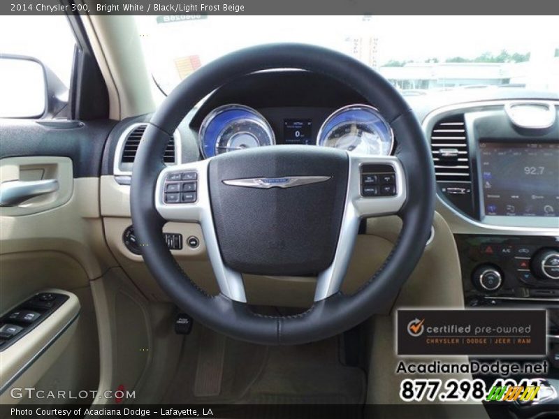 Bright White / Black/Light Frost Beige 2014 Chrysler 300