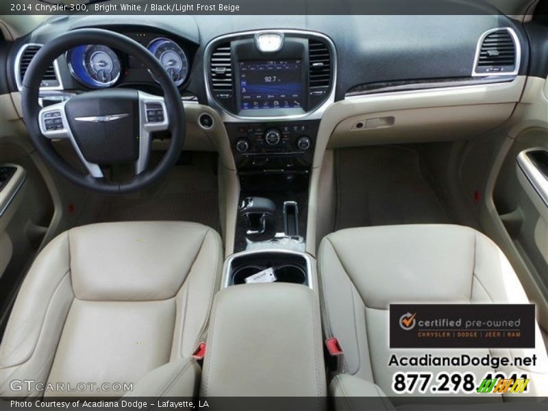 Bright White / Black/Light Frost Beige 2014 Chrysler 300