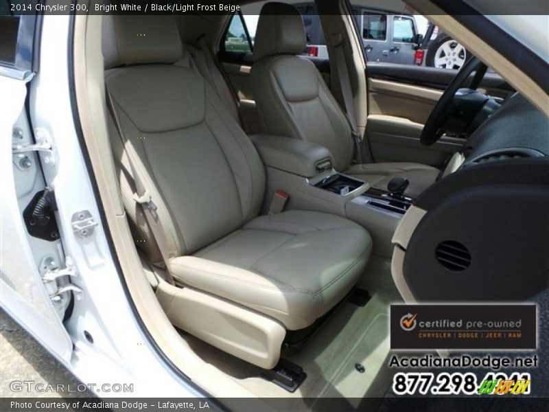 Bright White / Black/Light Frost Beige 2014 Chrysler 300