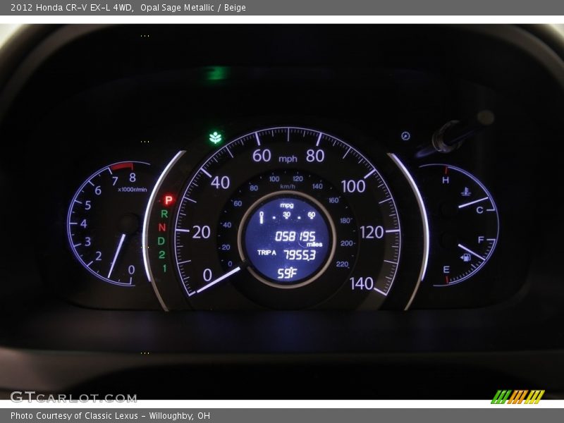 Opal Sage Metallic / Beige 2012 Honda CR-V EX-L 4WD