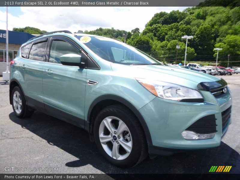 Frosted Glass Metallic / Charcoal Black 2013 Ford Escape SEL 2.0L EcoBoost 4WD