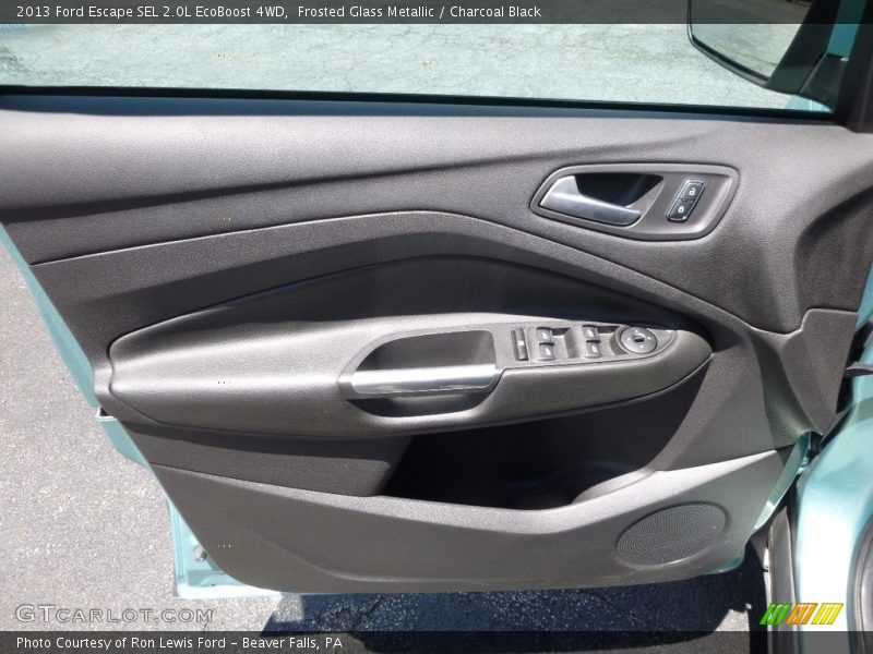 Frosted Glass Metallic / Charcoal Black 2013 Ford Escape SEL 2.0L EcoBoost 4WD