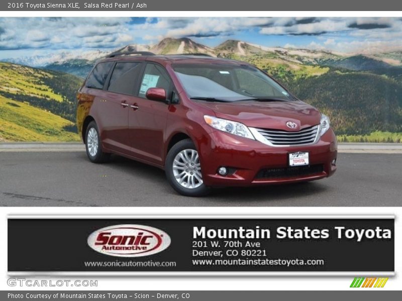 Salsa Red Pearl / Ash 2016 Toyota Sienna XLE