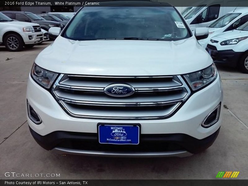 White Platinum / Ceramic 2016 Ford Edge Titanium