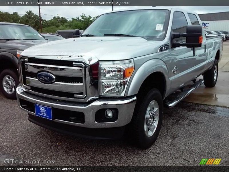 Ingot Silver Metallic / Steel 2016 Ford F350 Super Duty XLT Crew Cab 4x4