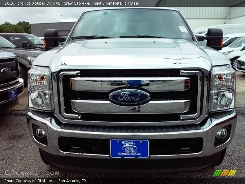Ingot Silver Metallic / Steel 2016 Ford F350 Super Duty XLT Crew Cab 4x4