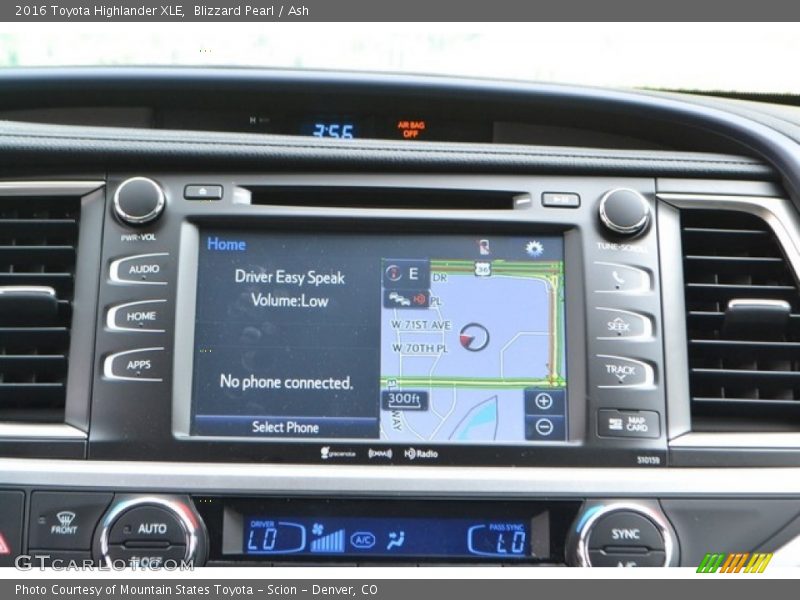 Blizzard Pearl / Ash 2016 Toyota Highlander XLE